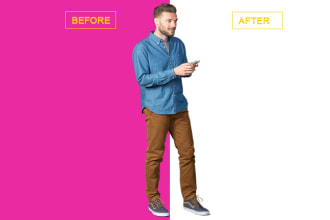 remove background of 30 images with white or transparent