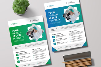 do professional medical health care flyer brochure design template
