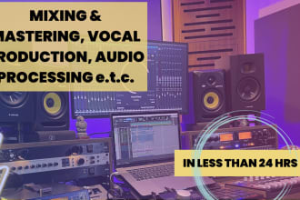 edit, mix, master pop, rnb, podcast and any genre of song