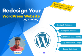 redesign wordpress website with a modern layout