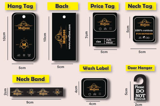 design hang tag,clothing label ,neck label,care label and  price tag