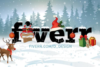 do a christmas logo, banner or menu makeover