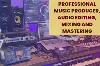 be your music producer, audio mixer and mastering engineer