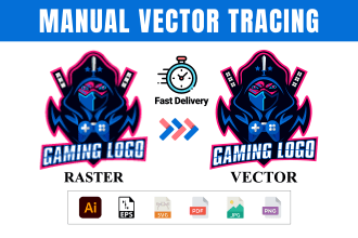 redraw, recreate, or modify your logo, sketch, or image to vector tracing