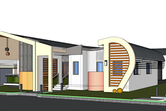 make a 3d sketchup  model of your architectural project