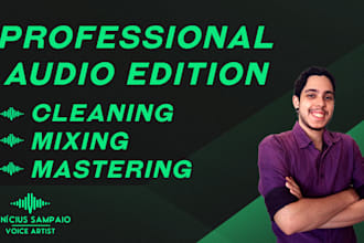 remove background noise, clean up, mix and master your audio