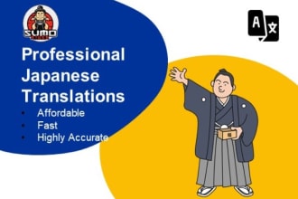 translate, edit, and proofread japanese to english