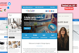 design creative responsive HTML email template or newsletter