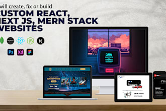 develop custom websites in react, laravel, php, html css etc for your business