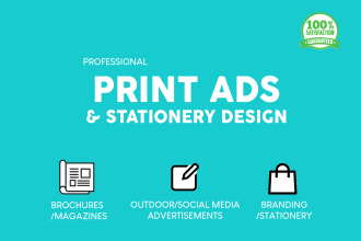 design creative professional print ad and stationery design