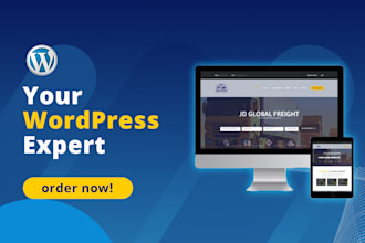 design wordpress logistics website with a tracking system