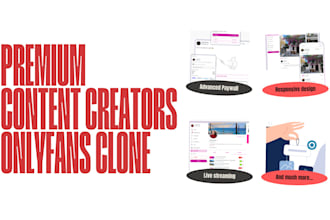 build a feature packed onlyfans website, clone, platform