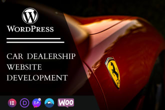 design professional car dealership website for your business