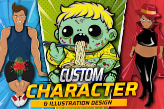 draw a digital illustration or custom character design
