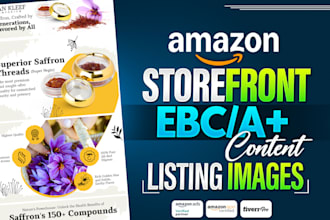 create amazon storefront, ebc or a plus content and listing images