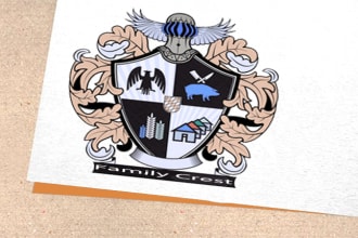 exclusive family crest and coat of arms logo design