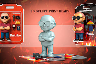 create a 3d toy action figure from a photo