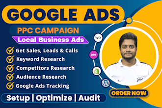 setup and optimize google search ads adwords PPC campaign