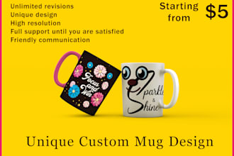 design an awesome custom mug design