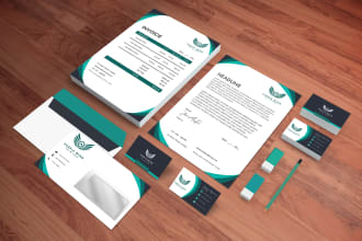 design modern minimalist business card letterhead and stationery items