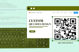make custom qr code, and business card, with your logo design