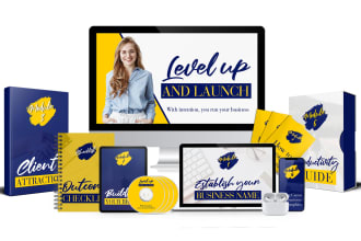 design digital product mockup, ecover bundle, online course, lead magnet cover