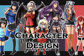 draw character design in anime manga style