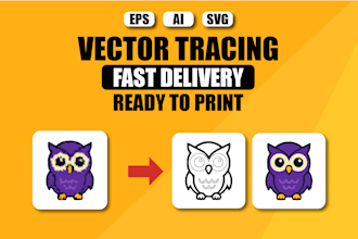 recreate redraw convert logo to vector and vectorize image