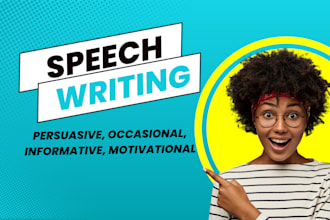 write persuasive occasional informative motivational speech