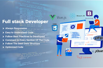 be your web developer in laravel,vue js, react js
