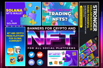 design nft or crypto banner for twitter and website header
