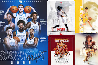 design a spectacular sport flyer, poster and banner