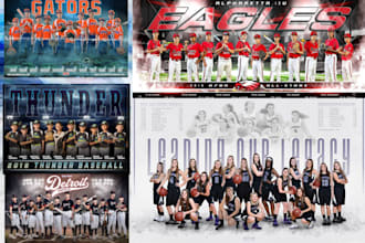 design an attractive team sport poster, sport flyer, or banner