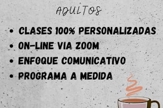 clases de ingles personalizadas por zoom