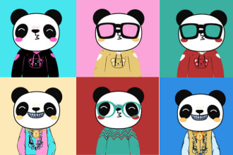 create nft art cartoon mascot character avatar illustration