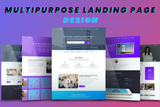 home page design, landing page design through wordpress