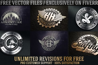 create vintage retro badge outdoor or business logo