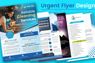 do urgent flyers and quick business brochure design