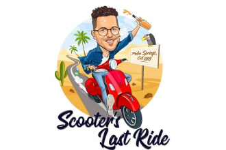 make cartoon caricature mascot logo for you