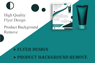 do flyer design and product background removal