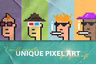 create crypto punks unique pixel art for your nft