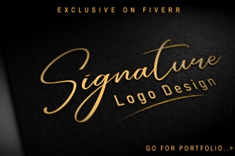 luxury signature logo design,handwritten,real estate, fashion, photography,email