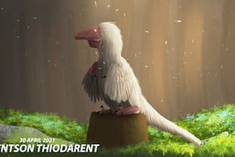 create a professional digital illustration of any dinosaur