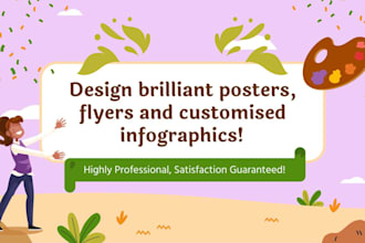 design brilliant posters, flyers and customised infographics