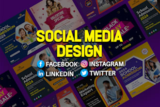 design social media post cover banner ads facebook instagram linkedin