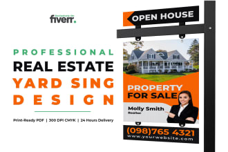 design professional real estate yard sign
