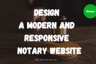 design notary website redesign notary landing page design business website