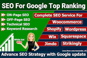 do monthly website SEO service for google 1st page ranking