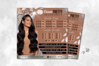 do price list, lash, nail, hair extension, salon flyers