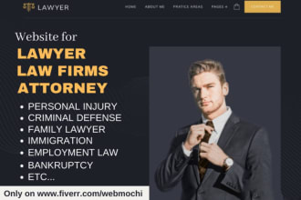 develop lawyer, attorney and law firm website on wordpress